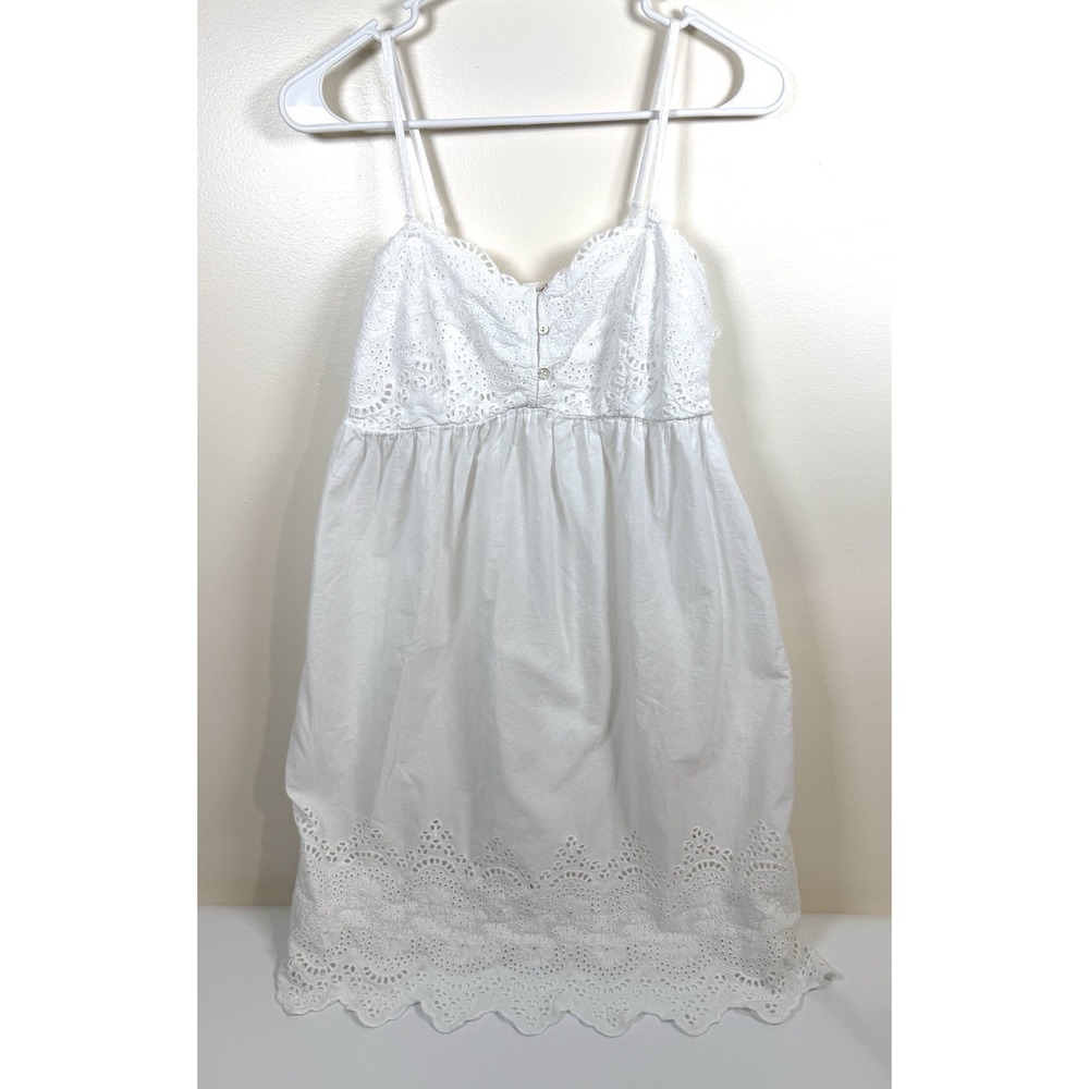 The Prairie Rachel Ashwell Eyelet Dress Cottagecore Boho Floral Embroidery M